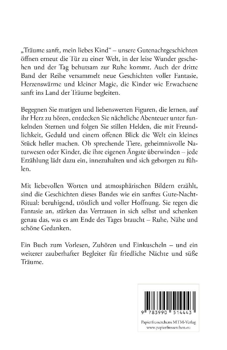 Träume sanft, mein liebes Kind - Gutenachtgeschichten (Rückseite)