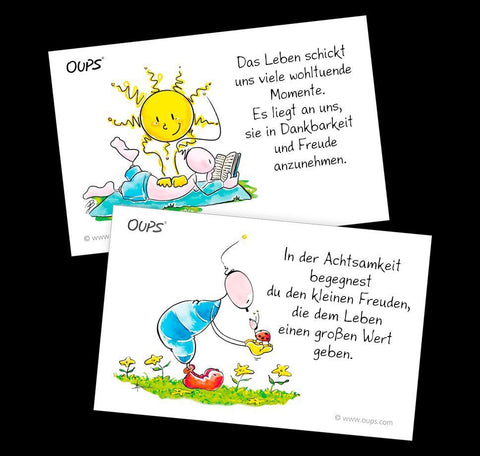 Oups Kärtchenbox - Lebensfreude Kärtchen