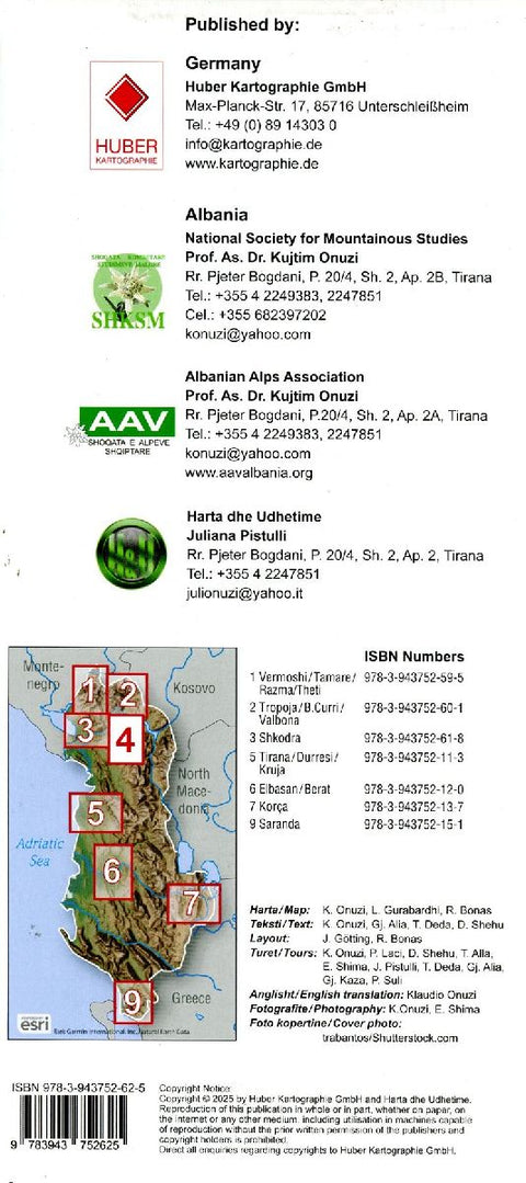Albania hiking & biking 1:50000