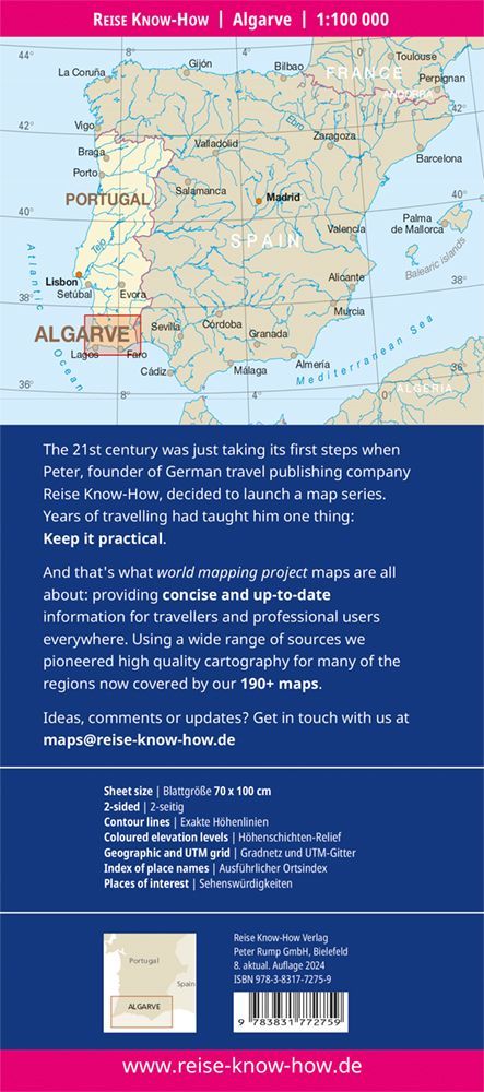 Reise Know-How Landkarte Algarve 1 : 100.000