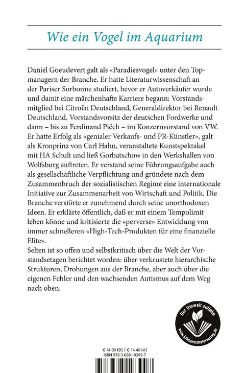 Wie ein Vogel im Aquarium