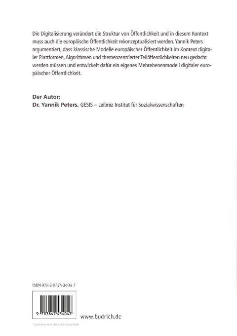 Der digitale Strukturwandel europäischer Öffentlichkeit