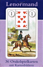 Lenormand Orakelkarten mit Kartenabbildungen