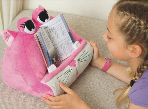 Bookmonster Katze | Lesekissen für Bücher und Tablets | Buchständer | Tablethalter | Lesehillfe | Deutsche Ausgabe