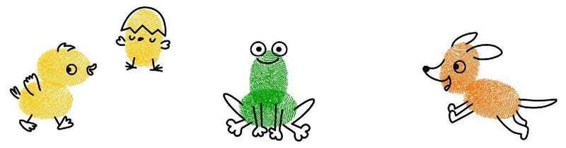 Mein großes Bastelset: Fingerstempeln (Innenansicht)