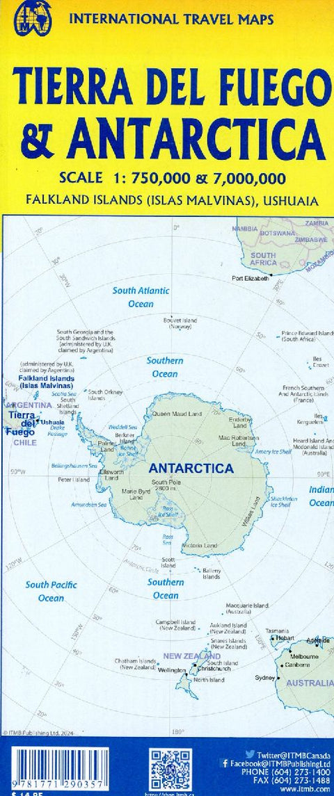 Topographische Karte Antartica