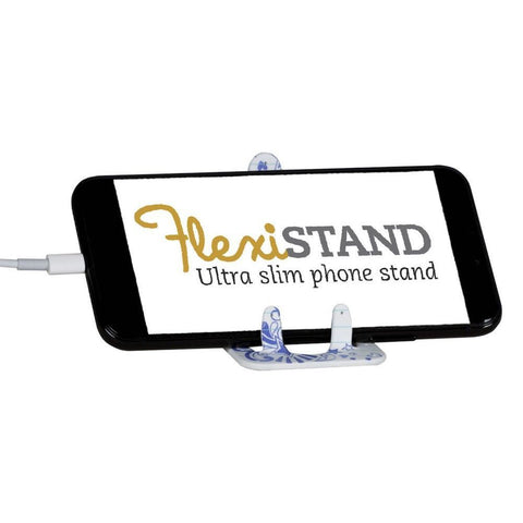 Flexistand (Doodle) | flexibler Handyaufsteller | für alle Handys und Mini-Tablets | superflach | stufenlos verstellbar | hochkant und quer | passt in jede Hosentasche