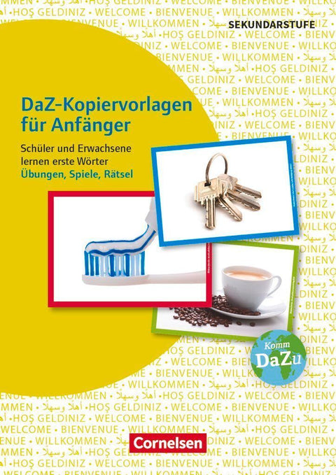 Deutsch lernen mit Fotokarten - Sekundarstufe I/II und Erwachsene - Schüler und Erwachsene lernen erste Wörter - Übungen, Spiele, Rätsel