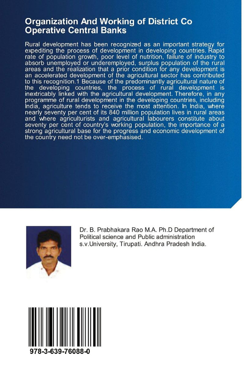 Organization And Working of District Co Operative Central Banks (Rückseite)