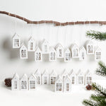 Adventskalender Papphäuser,24 Stk., 9x4,5x4,5cm, FSC MIX