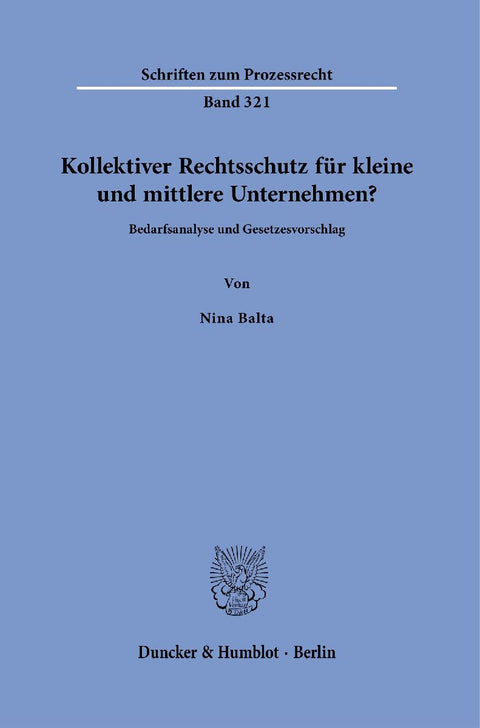 Kollektiver Rechtsschutz für kleine und mittlere Unternehmen?
