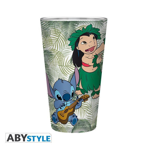 DISNEY - Large Glass - 400ml - Lilo & Stitch
