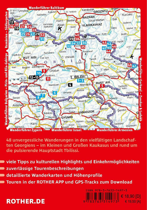 ROTHER Wanderführer Georgien. 48 Touren im Kleinen und Großen Kaukasus und rund um Tbilissi