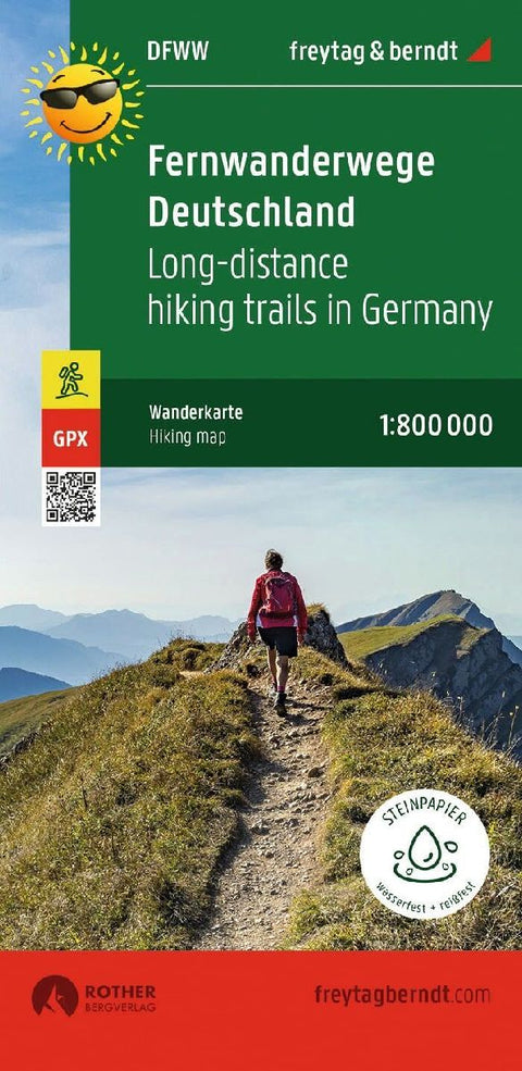 Fernwanderwege Deutschland, Weitwanderkarte 1:800.000, freytag & berndt