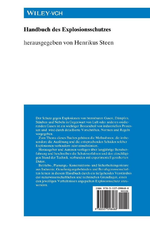Handbuch des Explosionsschutzes