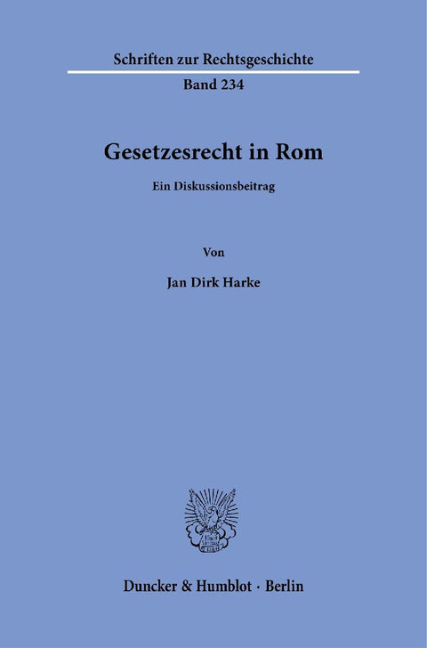 Gesetzesrecht in Rom