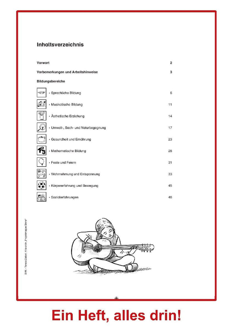 Kita aktiv Projektmappe Sinne (Innenansicht)