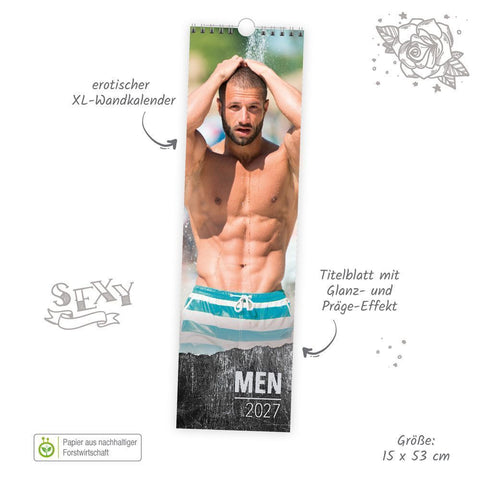 TRÖTSCH - Erotikkalender XL-Streifenkalender Men 2027