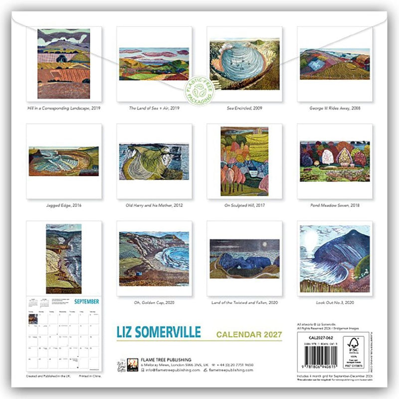 Liz Somerville Kunstkalender 2027 - Original Flame Tree Publishing-Kalender [Kalender] (Rückseite)