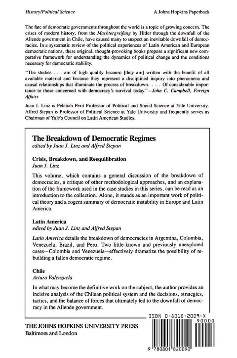 The Breakdown of Democratic Regimes