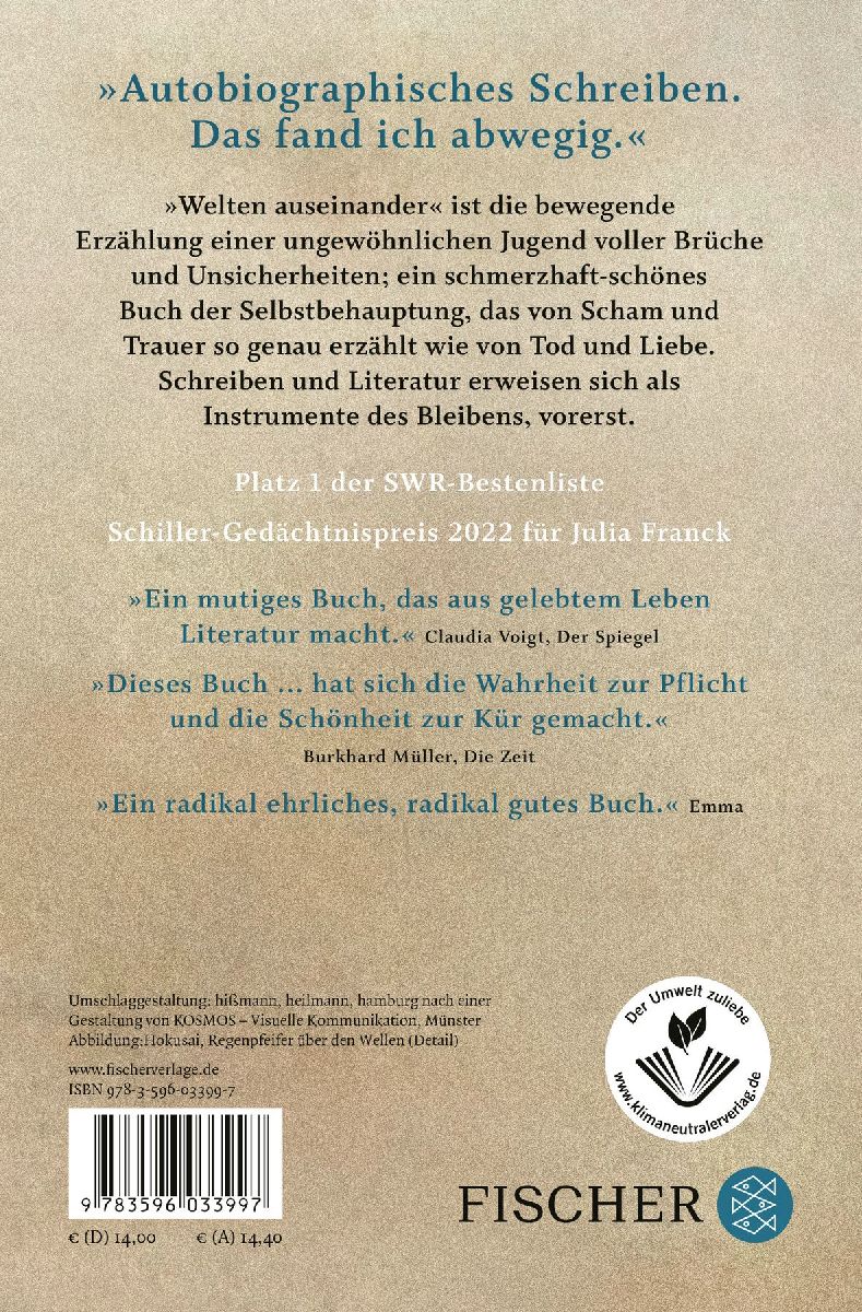 Welten auseinander (Rückseite)