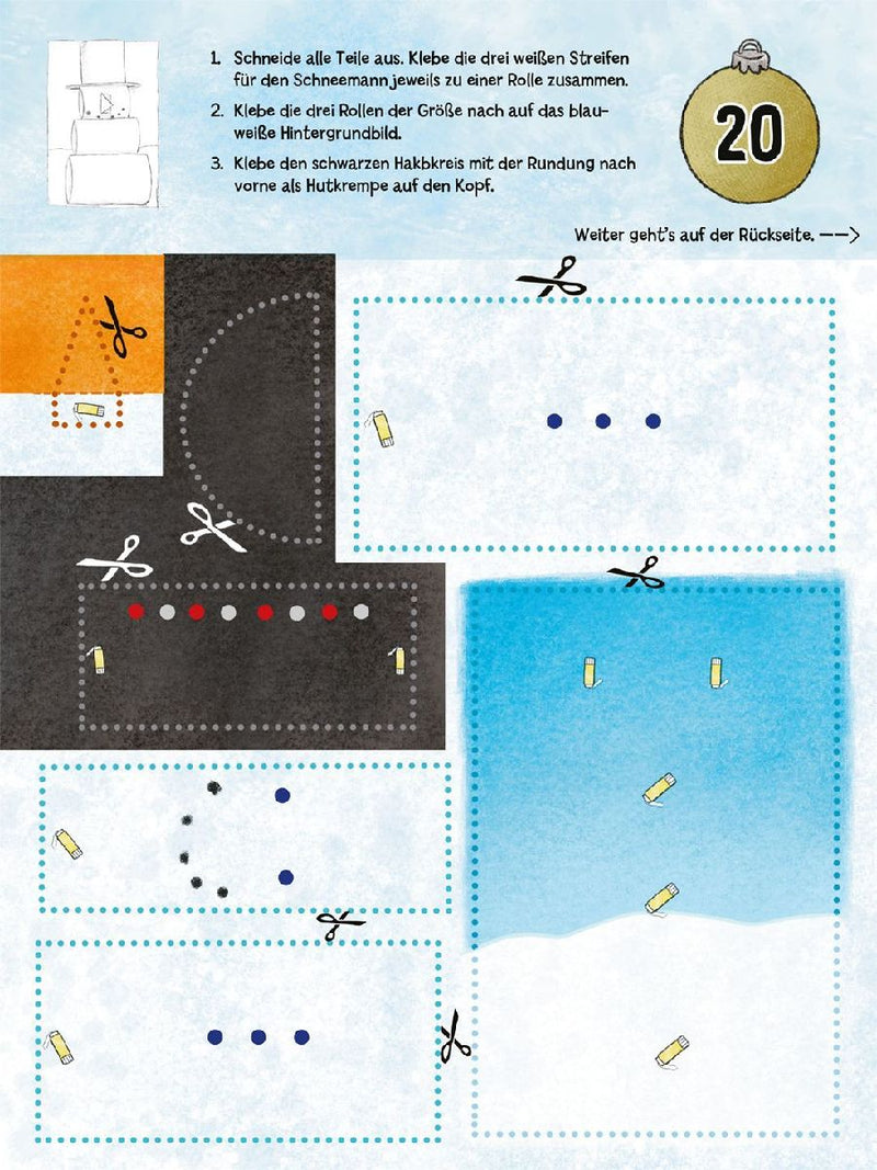 Diamond-Sticker-Adventskalender (Innenansicht)