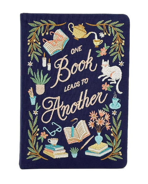 Book Lover's Embroidered Journal