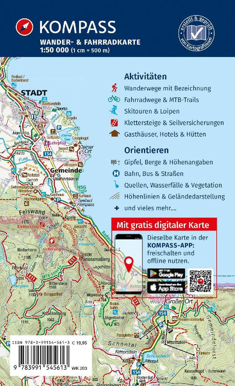 KOMPASS Wanderkarten-Set 203 Waldviertel, Kamptal, Wachau (2 Karten) 1:50.000
