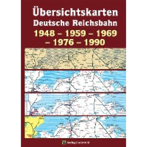 Übersichtskarten der Deutschen Reichsbahn 1948 - 1959 - 1969  - 1976 - 1990