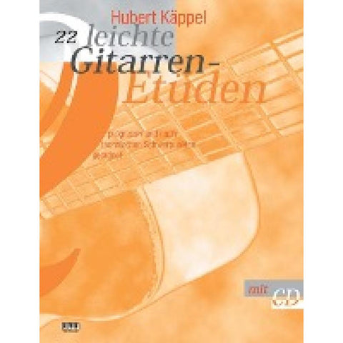 22 leichte Gitarren-Etüden. Inkl CD