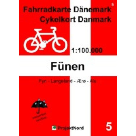 5 Fahrradkarte Dänemark / Cykelkort Danmark 1:100.000 - Fünen