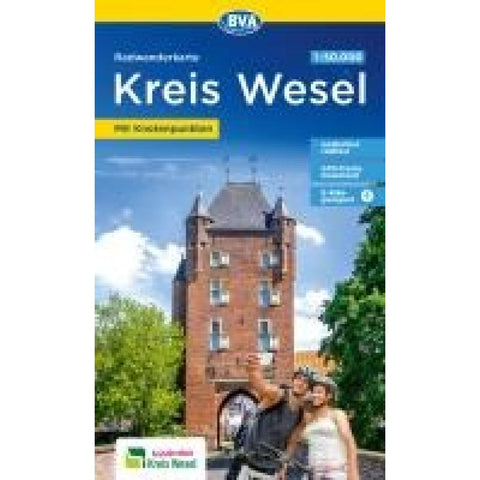 BVA Radwanderkarte Kreis Wesel mit Knotenpunkten 1:50.000