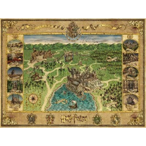 Erwachsenenpuzzle 1500 Teile - Harry Potter - Hogwarts Karte