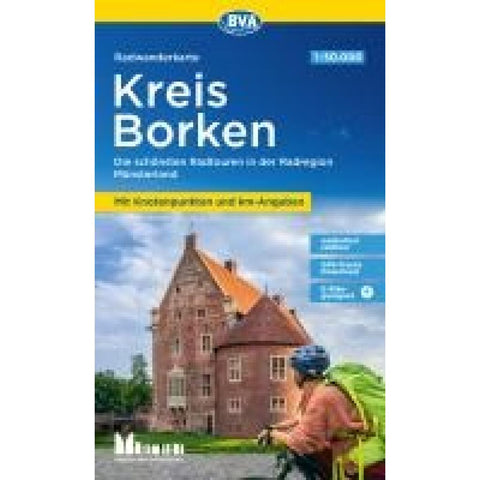 BVA Radwanderkarte Kreis Borken mit Knotenpunkten 1:50.000