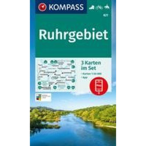 KOMPASS Wanderkarten-Set 821 Ruhrgebiet (3 Karten) 1:50.000