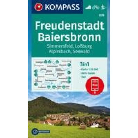 KOMPASS Wanderkarte 878 Freudenstadt, Baiersbronn, Simmersfeld, Loßburg, Alpirsbach 1:25.000