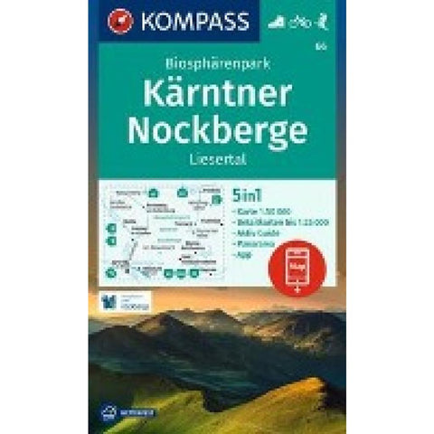 KOMPASS Wanderkarte 66 Biosphärenpark Kärntner Nockberge, Liesertal 1:50.000