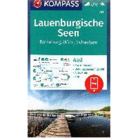 KOMPASS Wanderkarte 721 Lauenburgische Seen, Ratzeburg, Mölln, Schaalsee 1:50.000
