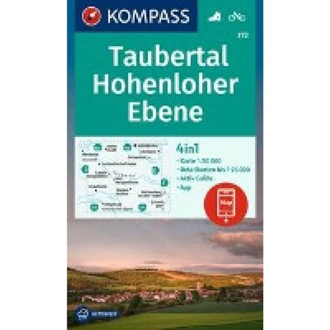 KOMPASS Wanderkarte 772 Taubertal, Hohenloher Ebene 1:50.000