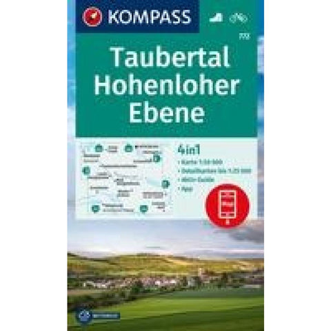 KOMPASS Wanderkarte 772 Taubertal, Hohenloher Ebene 1:50.000