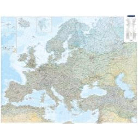 Kümmerly+Frey Europakarte physikalisch Poster 1:4,5 Mio.
