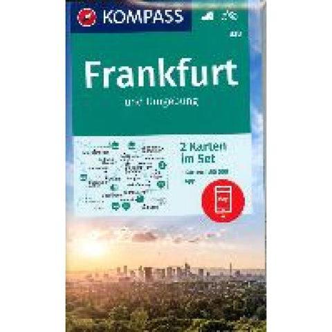 KOMPASS Wanderkarten-Set 828 Frankfurt u.Umgebung (2 Karten) 1:50.000