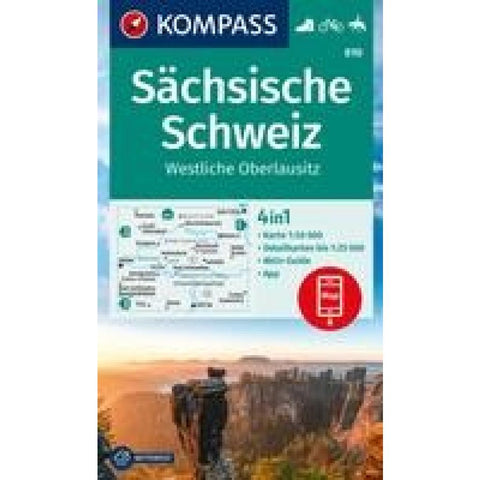 KOMPASS Wanderkarte 810 Sächsische Schweiz, Westliche Oberlausitz 1:50.000