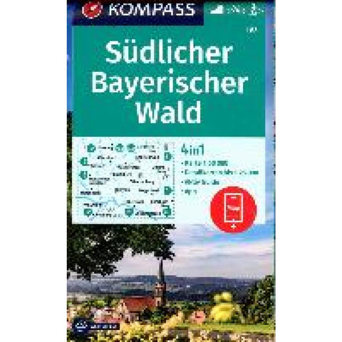 KOMPASS Wanderkarte 197 Südlicher Bayerischer Wald 1:50.000