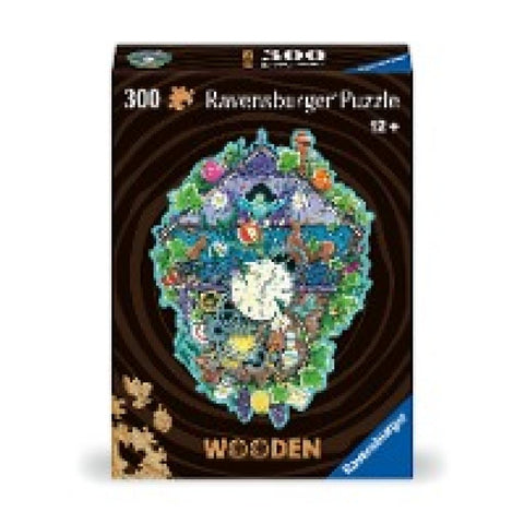 WOODEN Puzzle - Kuckucksuhr - konturgeformtes Holzpuzzle mit 300 Teilen