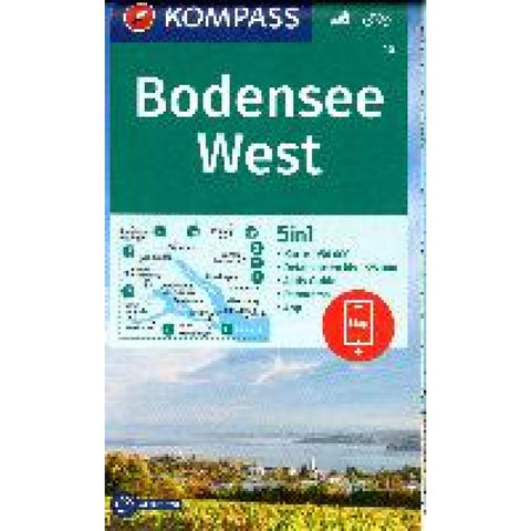 KOMPASS Wanderkarte 1a Bodensee West 1:50.000
