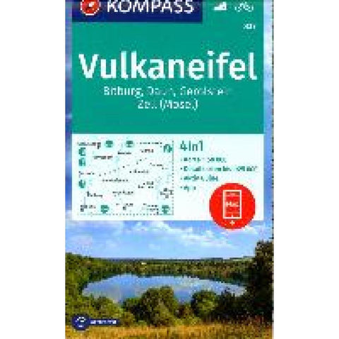 KOMPASS Wanderkarte 837 Vulkaneifel, Bitburg, Daun, Gerolstein, Zell (Mosel) 1:50.000