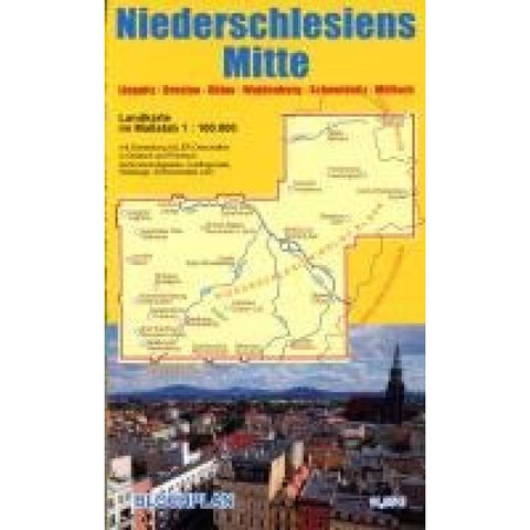 Landkarte Niederschlesiens Mitte