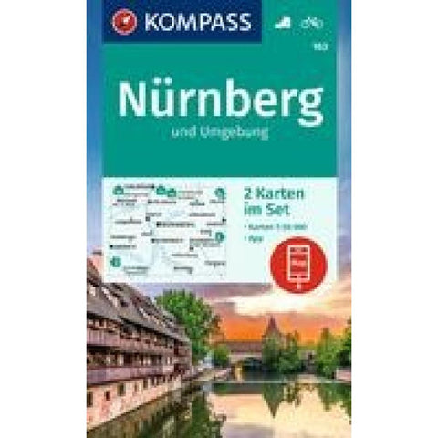 KOMPASS Wanderkarten-Set 163 Nürnberg und Umgebung (2 Karten) 1:50.000