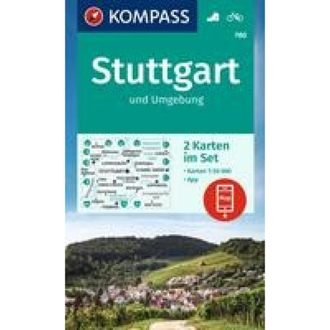 KOMPASS Wanderkarten-Set 780 Stuttgart und Umgebung (2 Karten) 1:50.000